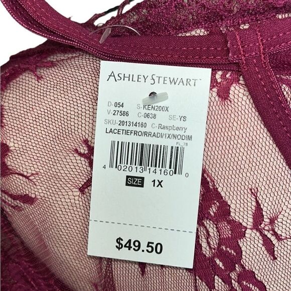 Ashley Stewart Sexy Lace Robe and Thong Set - Picture 11 of 13